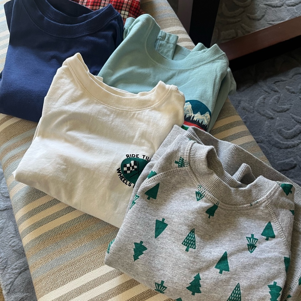 Hanna Andersson Kids Shirts - Blue, White, Gray bundle